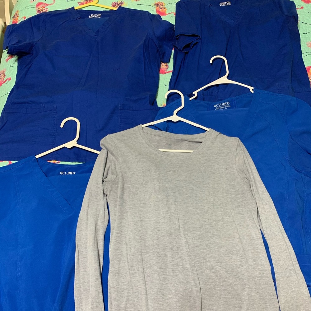 Four Sets of Galaxy Blue Scrubs